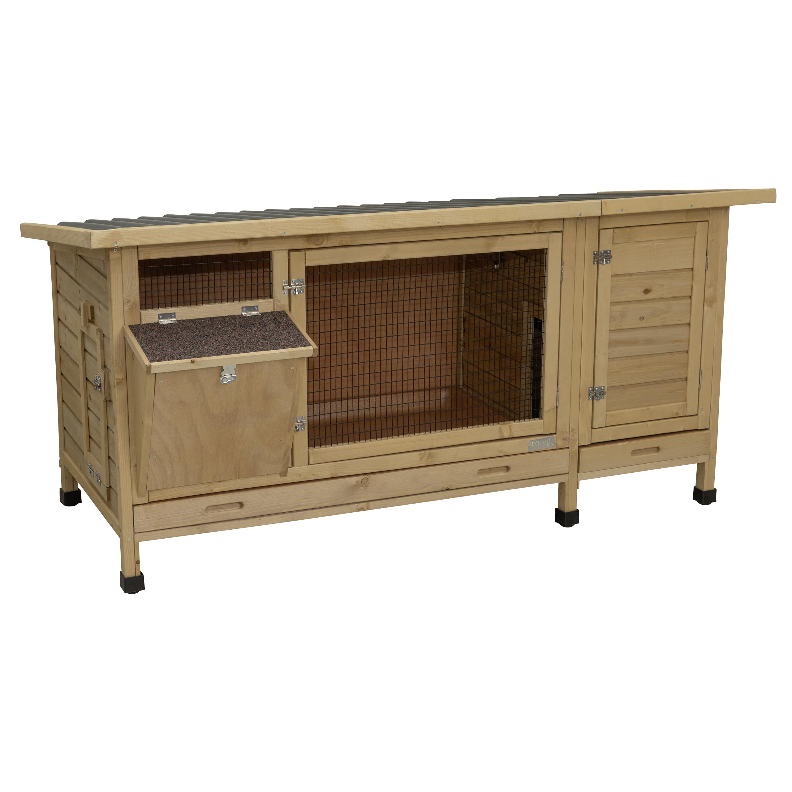 Kerbl Pet Kaninchenstall XXL Vario mit Heuraufe 155 x 76 x 80 cm