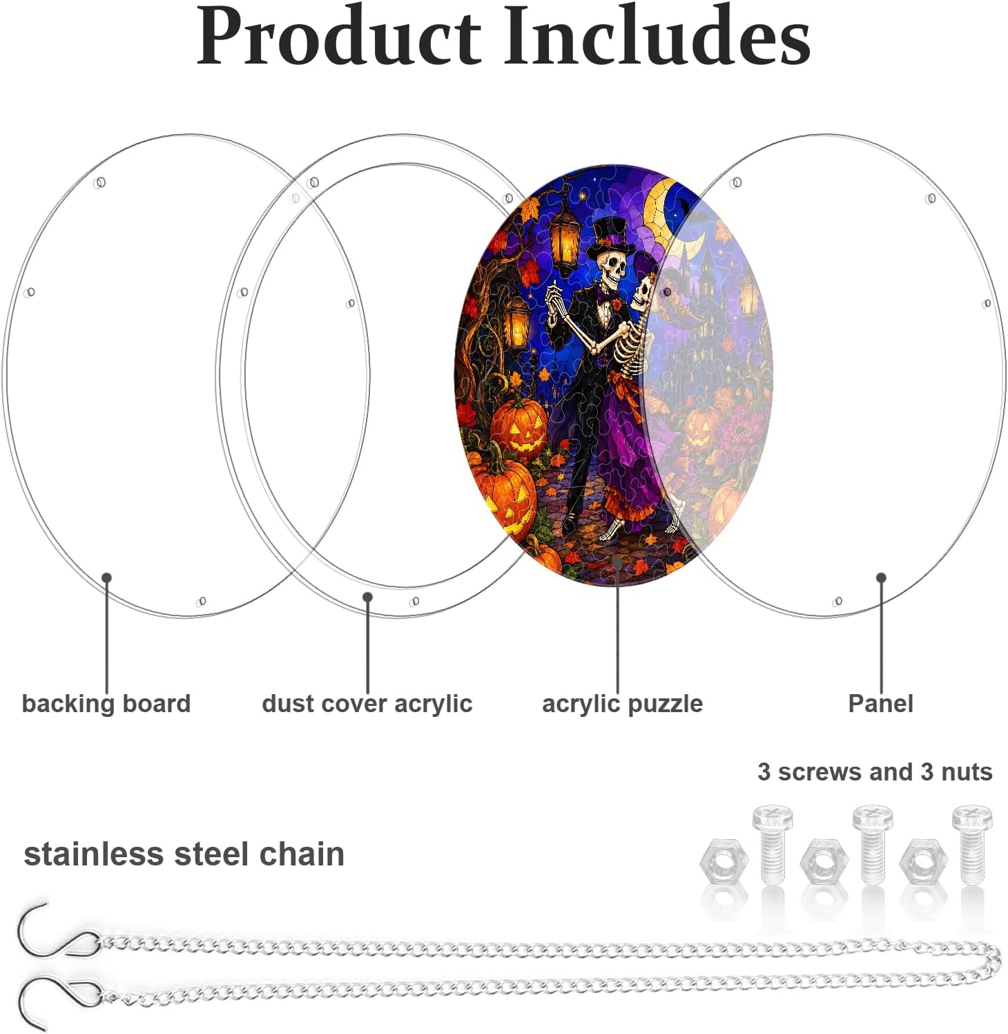 Acrylic Puzzle Suncatcher, Sun Catchers Puzzle for Window Hanging