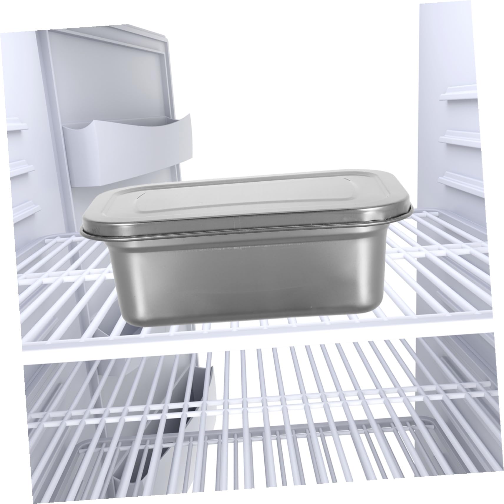 Edelstahl Eiscremebehälter mit Deckel 1, 2 L, 2 Stück für Zuhause