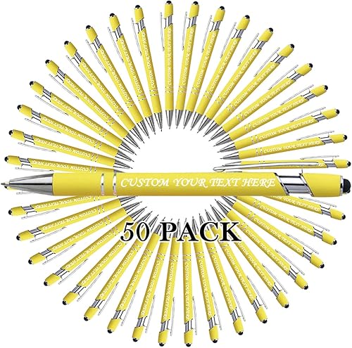 Vista 93 de 10 Pcs Personalized Pens Bulk Custom Ballpoint Pen, Engraved Pen with Name Logo Text Stylus Pens for Touch Screens Bulk-for Businesses, Office