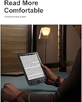 Vista 4 de Lector de libros electrónicos, librería de bolsillo, lector de pantalla táctil HD de 6 pulgadas, portátil y amigable para los ojos