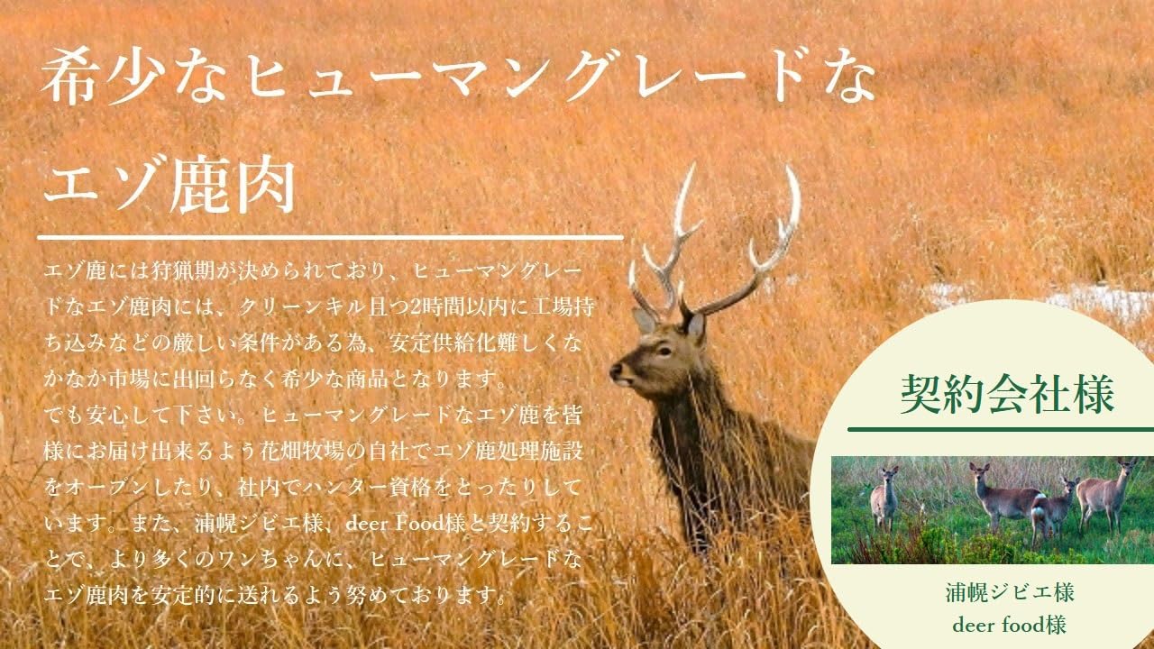 鹿ジャーキー犬用400g×5 Amazon | 花畑牧場 エゾ鹿肉ジャーキー 400g 犬用 おやつ 無添加 国産