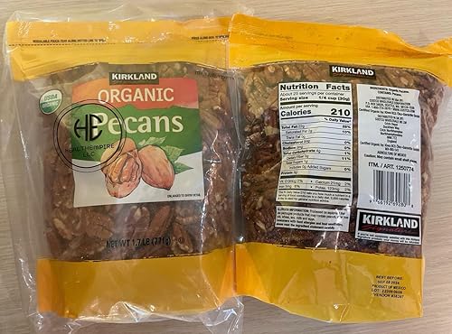 Kirkland Signature Organic Pecans, 1.7 libras (paquete de 2)