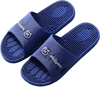 Summer Sandals, Foot Massage Mens Slippers, Acupressure Massage Slippers For Men Relieve Plantar Stress Acupressure Relaxation Foot Massage Shoes (Color : Blue, Size : EUR 44-45)