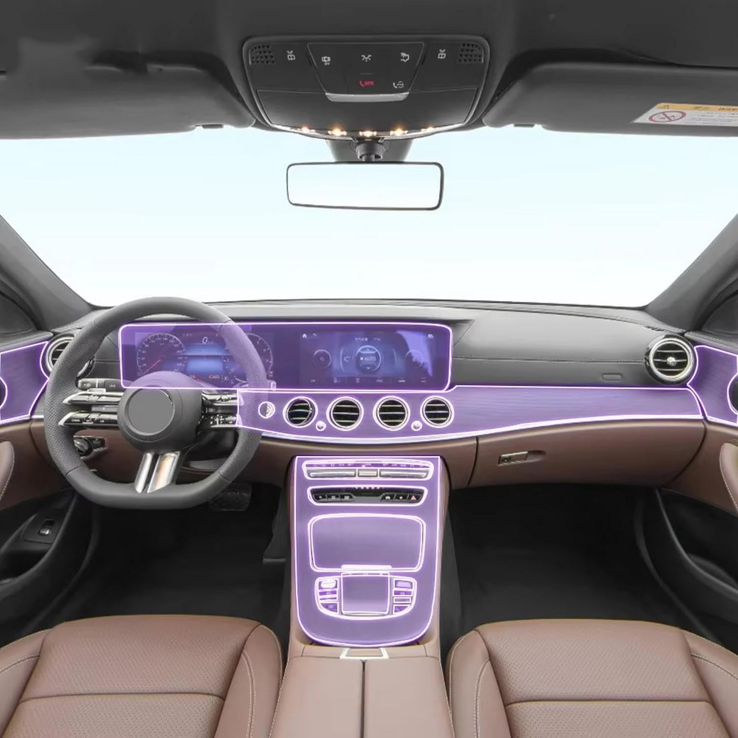 Film protection console centrale Mercedes Classe E 2023 auto - 8