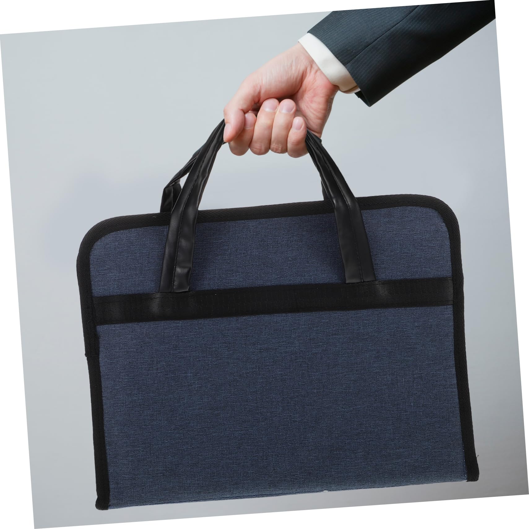 Beaupretty Maletín Portátil Azul de Oxford con Cerradura y Asa para Oficina