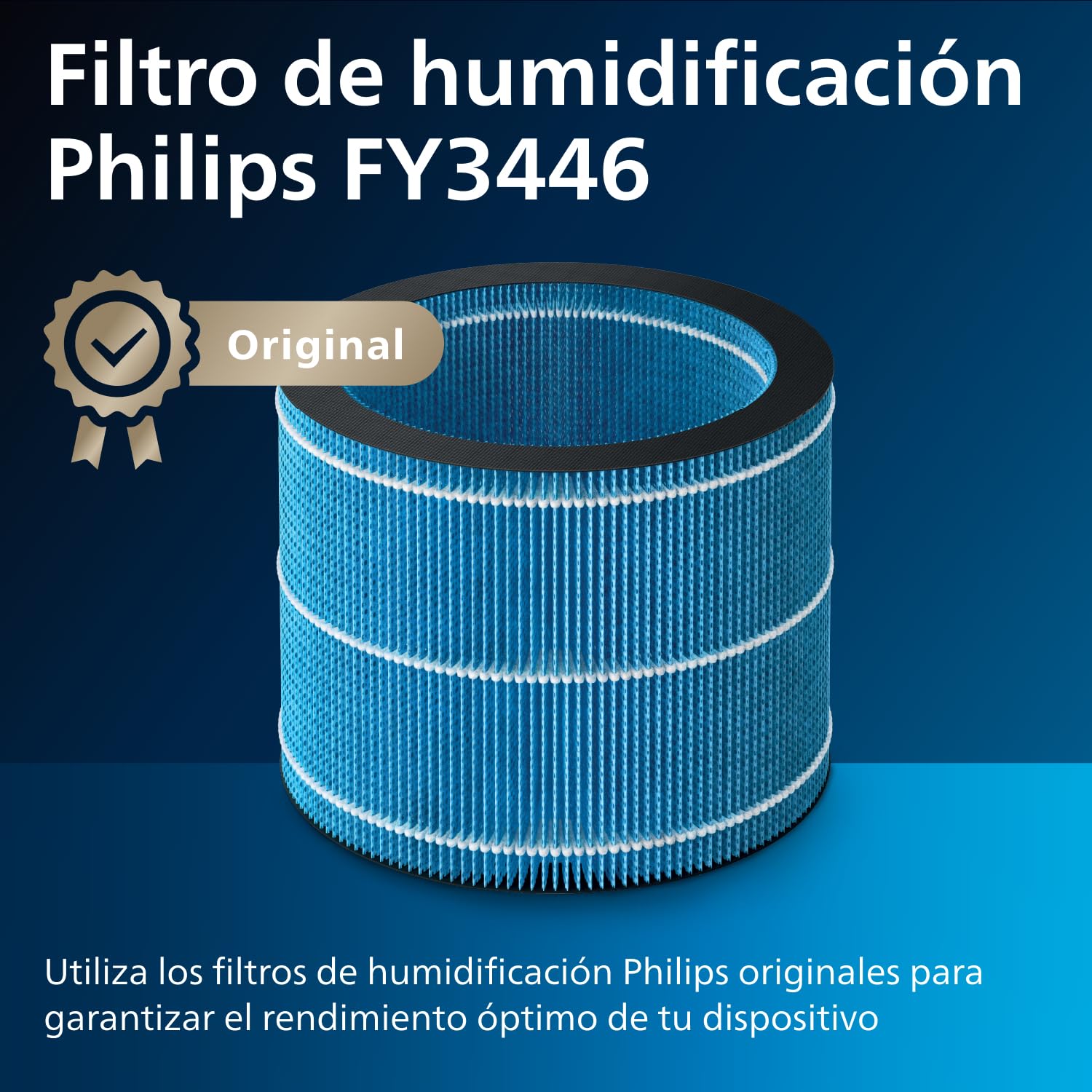 Philips Humidificador Serie 3000, 45 m², 99,97% menos bacterias (NanoCloud), 300 ml/h, 3 velocidades, Modo Sueño, Ultrasonido (33 dB), Sensor, Temporizador, Depósito 3L, Blanco (HU3916/10)