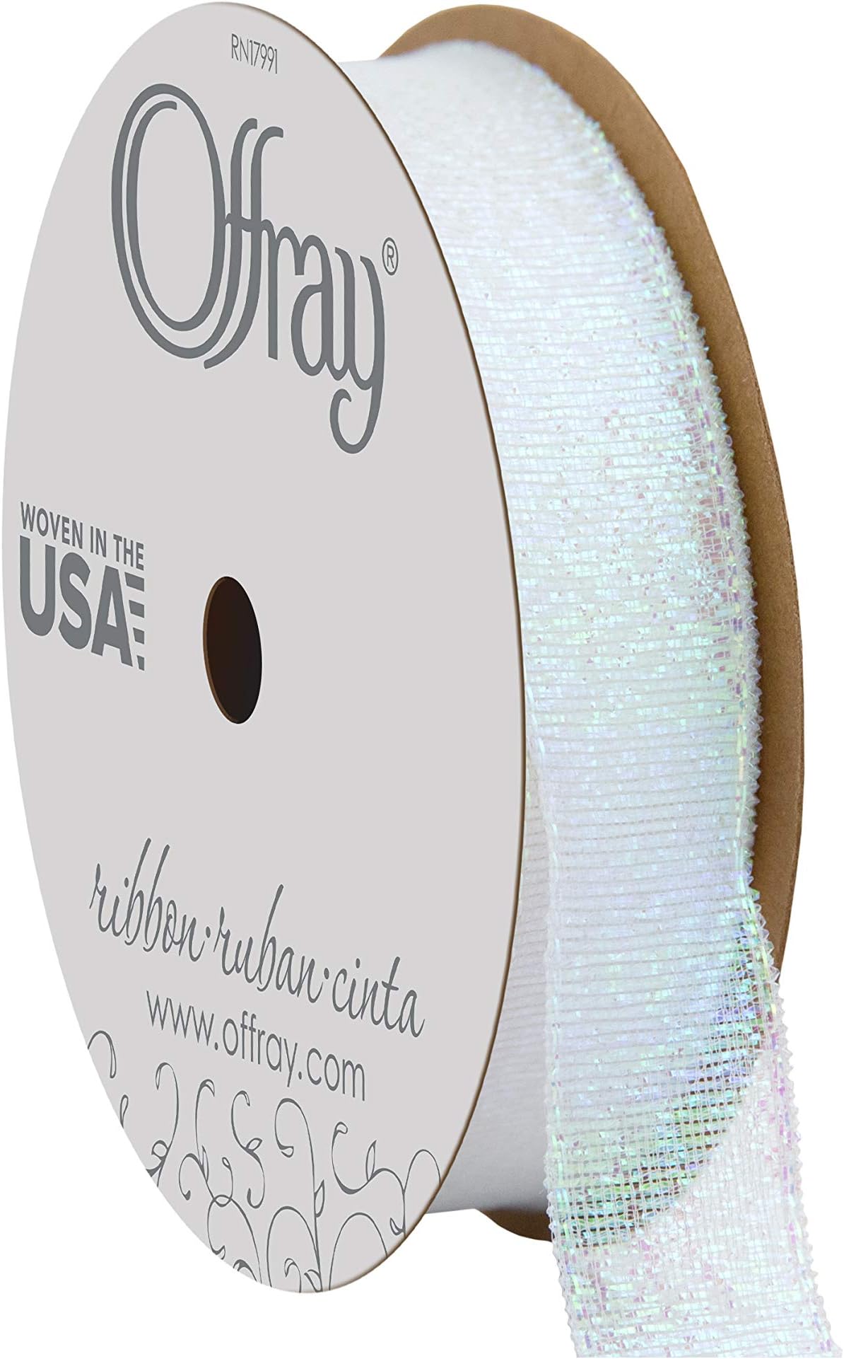 Offray 5/8" Wide Sheer Edge Satin Craft and Decorative