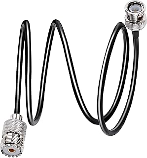 BNC to UHF Jumper Cable RG58 TUOLNK BNC Male Plug to PL259 SO239 Female Jack Extension Cable 3.3ft(1M) for CB Radio PL 259 to BNC Pigtail Coaxial Cable