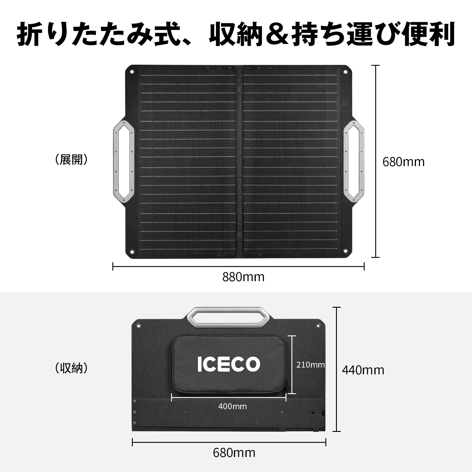 Amazon | ICECO 80W ソーラーパネル 太陽光パネル 高出力 高変換効率22