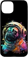 Vista 9 de Pug Astronaut Dog Funny Outer Space Colorful Cosmic Explorer Case for iPhone 16