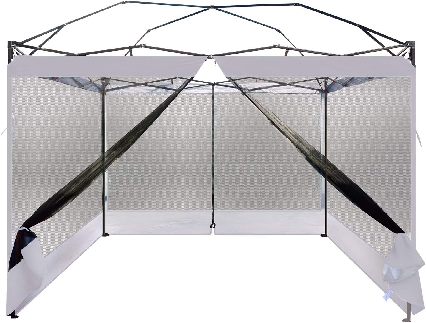 Leader Accessories Mesh Screen Zippered Wall Panels for 10' x 10' Canopy (Tent Walls Only, Frame and Top Not Included) (Silver mesh Wall)