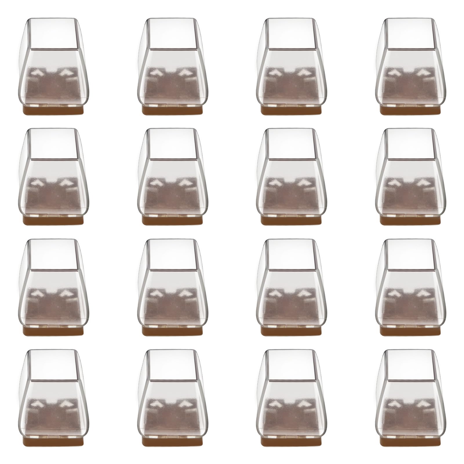 SMCEHEYA 16PCS Protectores de Suelo para Patas de Silla Rectangulares | Tacos Silicona para Patas de Sillas | Protector de Pies de Muebles | Protector Patas Sillas - Evita Arañazos y Ruidos