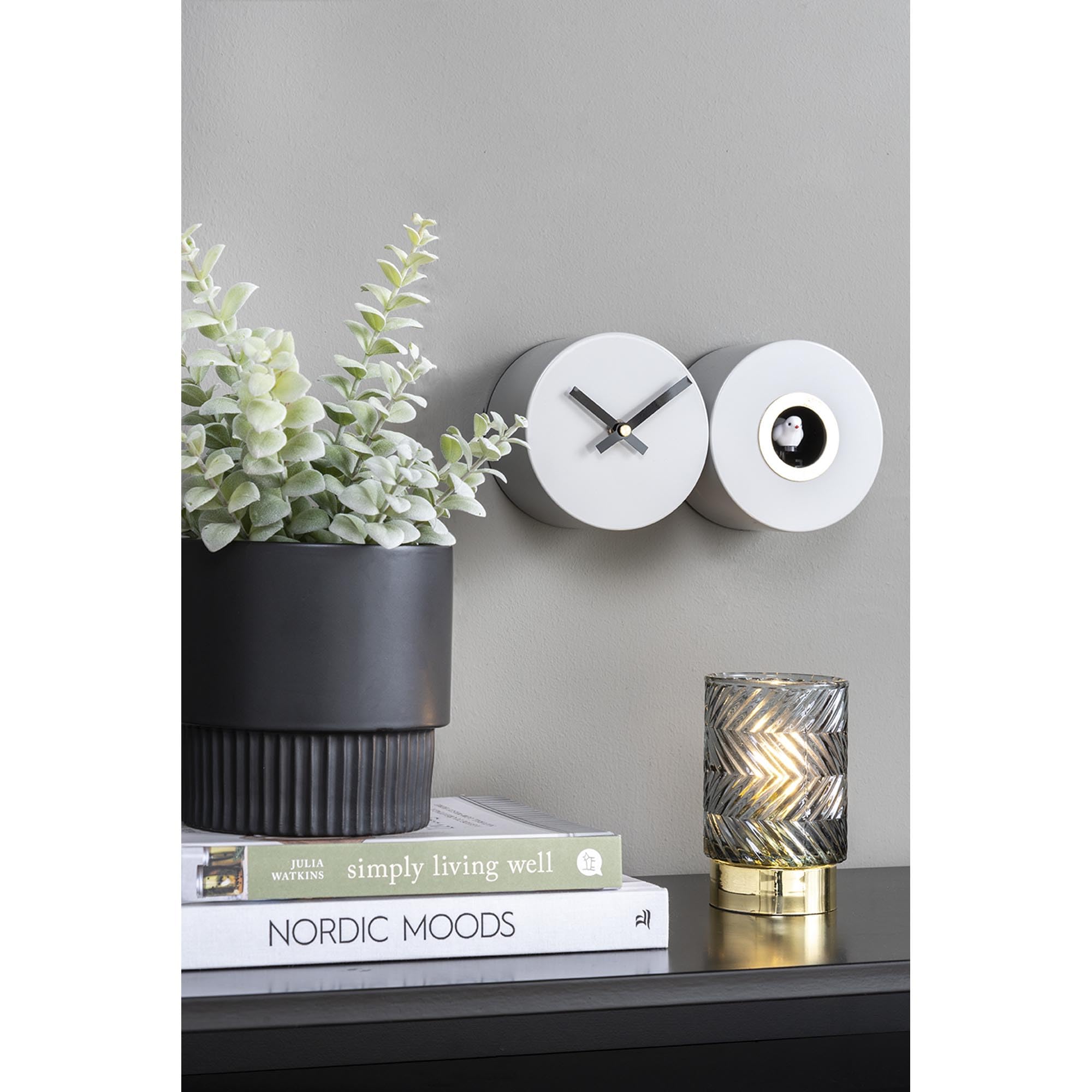 Karlsson Reloj de pared Duo Cuco - Verde selva (KA5789GR)