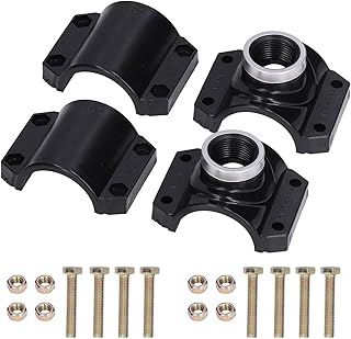 1 Pair of Drain Saddle, G1 Female Thread Quick Connect, Horticultural and Garden Irrigation Diversion Fittings for 63mm/2.5in Pipe, Including Left Saddles, Right Saddles, Screws and Nuts