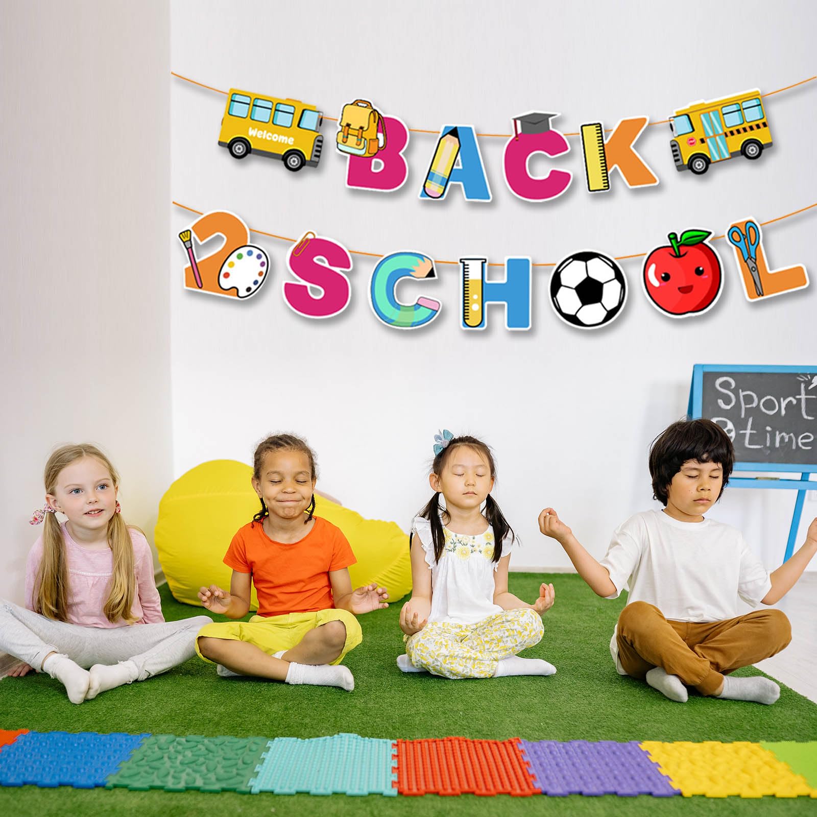 Guirlande de bienvenue pour la rentrée scolaire, décoration de salle de classe