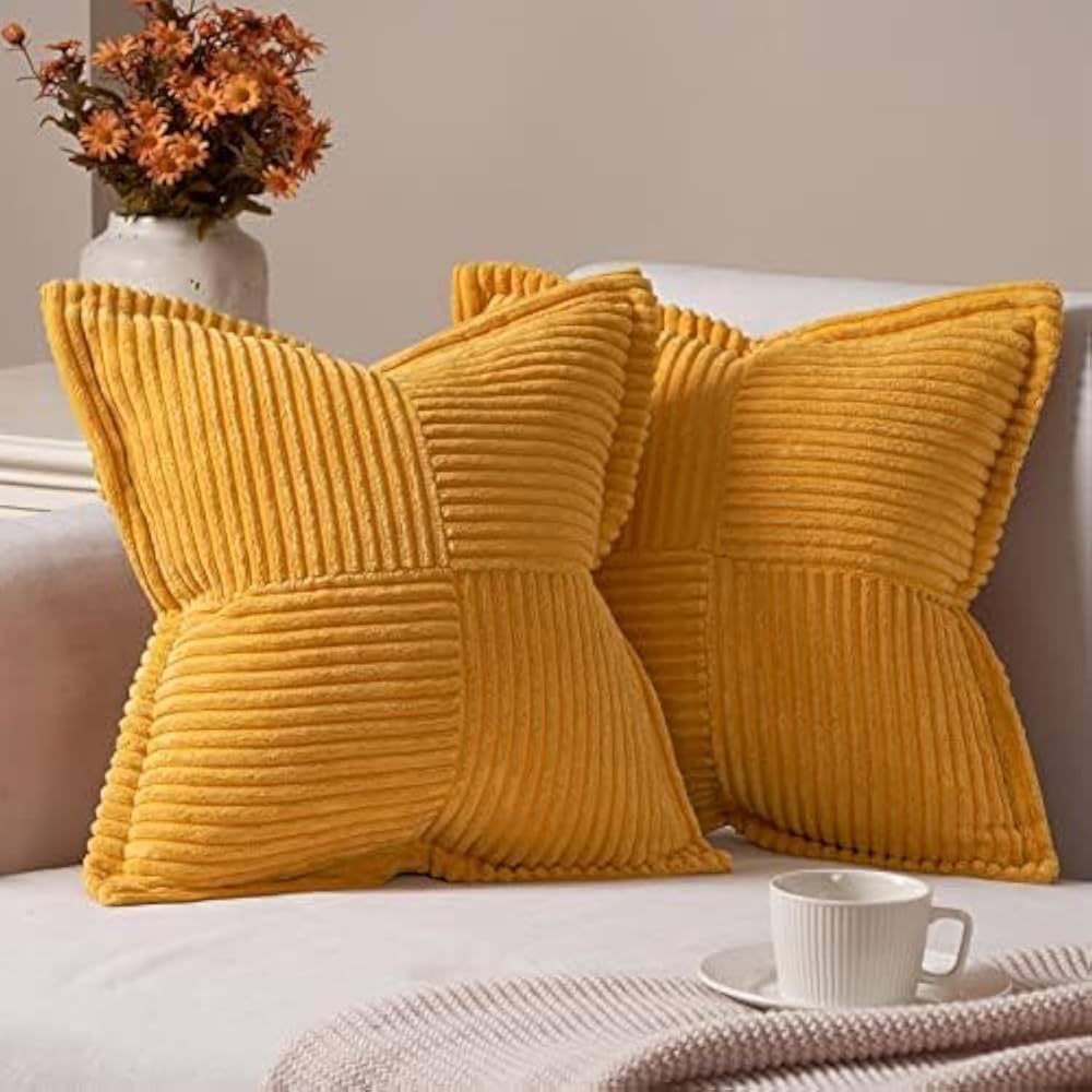 Topfinel Crea Cushion Covers 45c X 45c,Corduroy Decorative Fluffy
