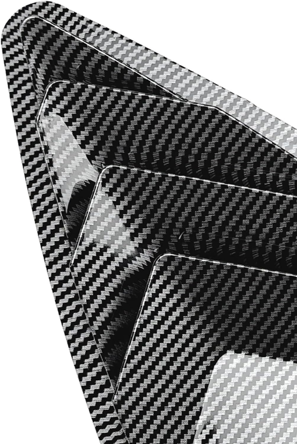 2PCS Rear Exterior Window Louver Shutter Side Cover Trim Compatible with Benz GLC Coupe C254 AMG 2024(Glossy Black)