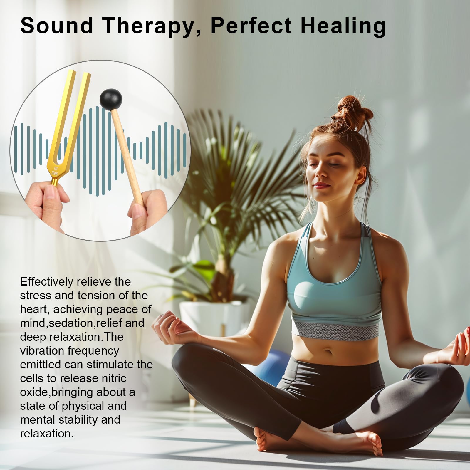 Diapasons Thérapeutiques en Alliage d'Aluminium, Jeu de 9, Fréquences 174Hz-963Hz pour Thérapie Sonore, Méditation, Yoga