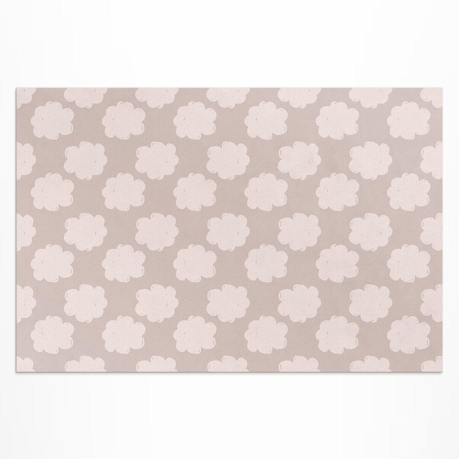 Tapis d'extérieur pour balcon et terrasse avec design nuages peints