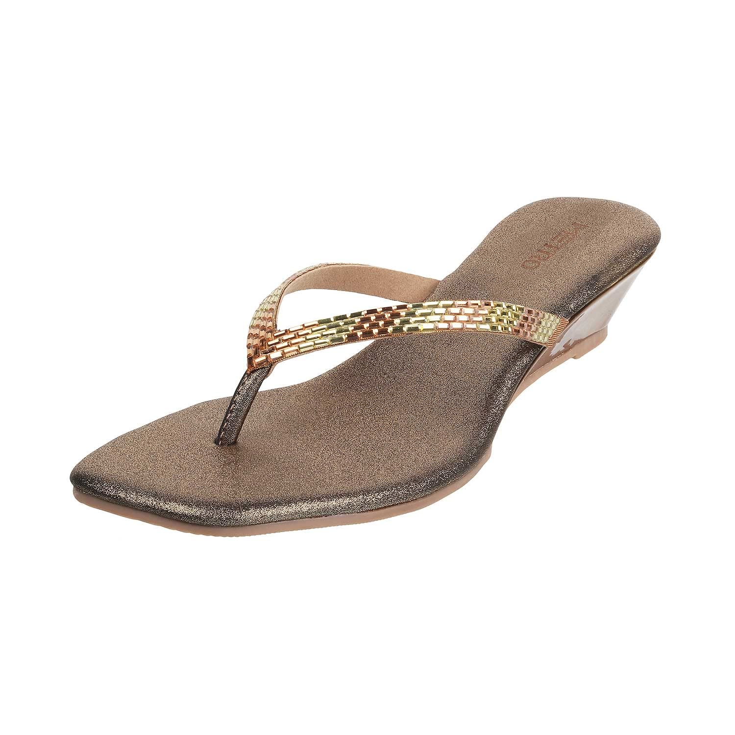 Metro Women Antic Gold Ethnic Slip-on heel Sandal (35-4993) (B0BMTGR3ZK) Amazon Price History, Amazon Price Tracker