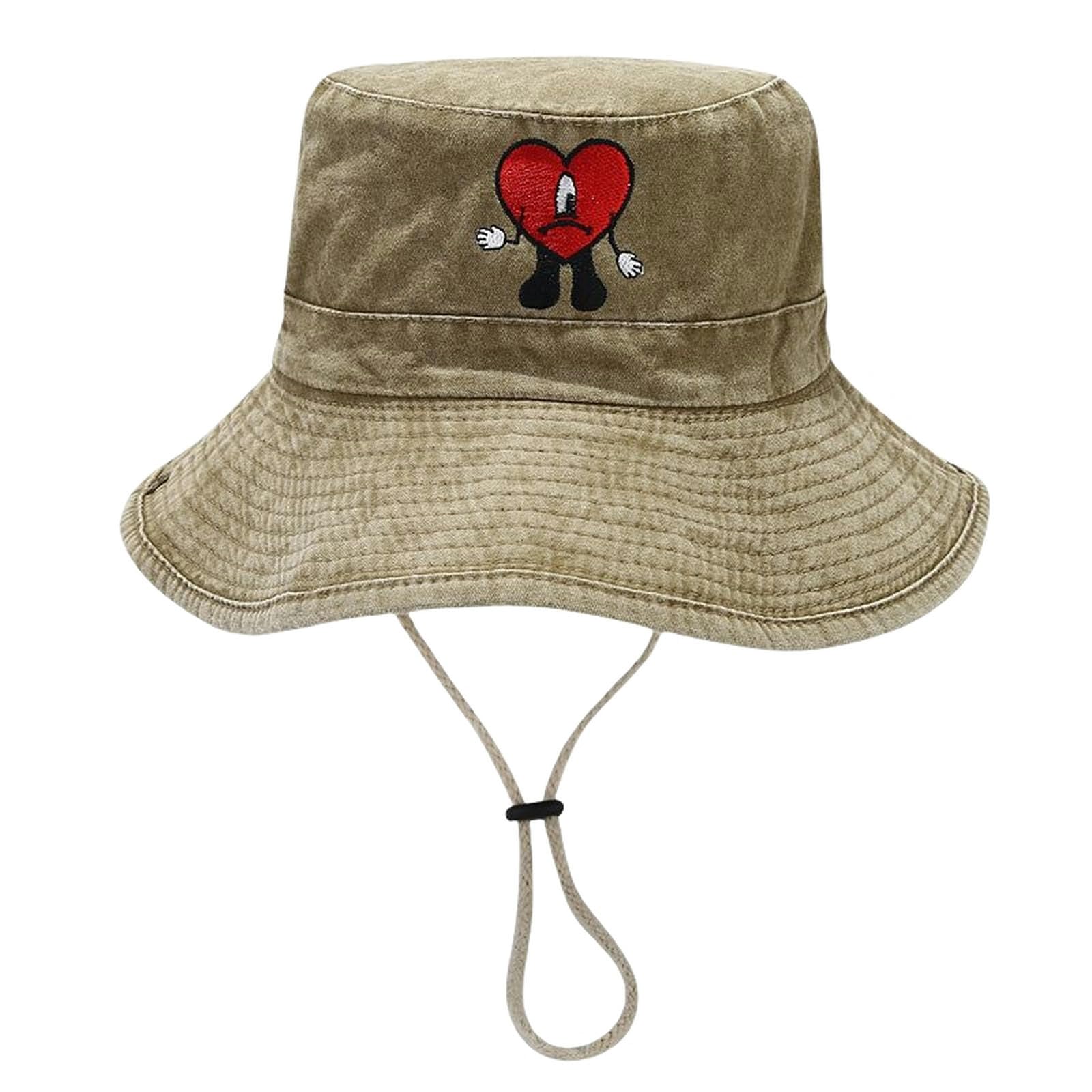 Sombrero de Pescador UPF 50+ Unisex con Sombrero De Arbustos De Algodón con Borde Ancho, Correa De Barbilla Extraíble, Brotes Laterales Y Agujeros De Ventilación