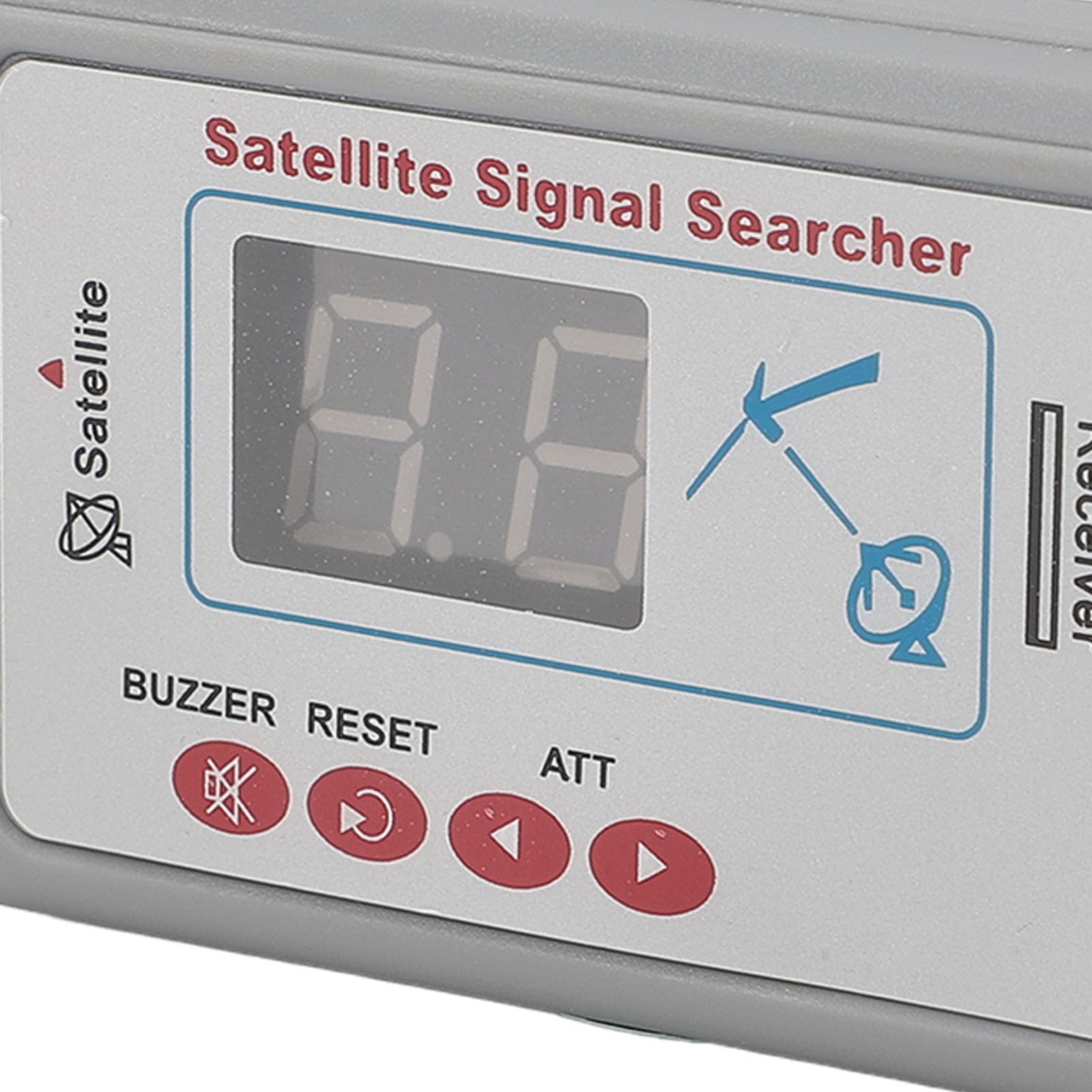 Buscador de Señal Satelital 950-2150MHz con Amplificador de Zumbador, Retroiluminación, Buscador de Señal Satelital Fácil para LNB, Receptor, Medidor de Buscador de Señal