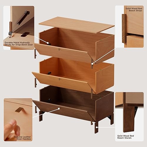 Miniatura 8 de Sebastack - Cómoda de 3 cajones, cómoda personalizable para dormitorio, sala de estar, pasillo, entrada, armario de muebles de estilo mediados de