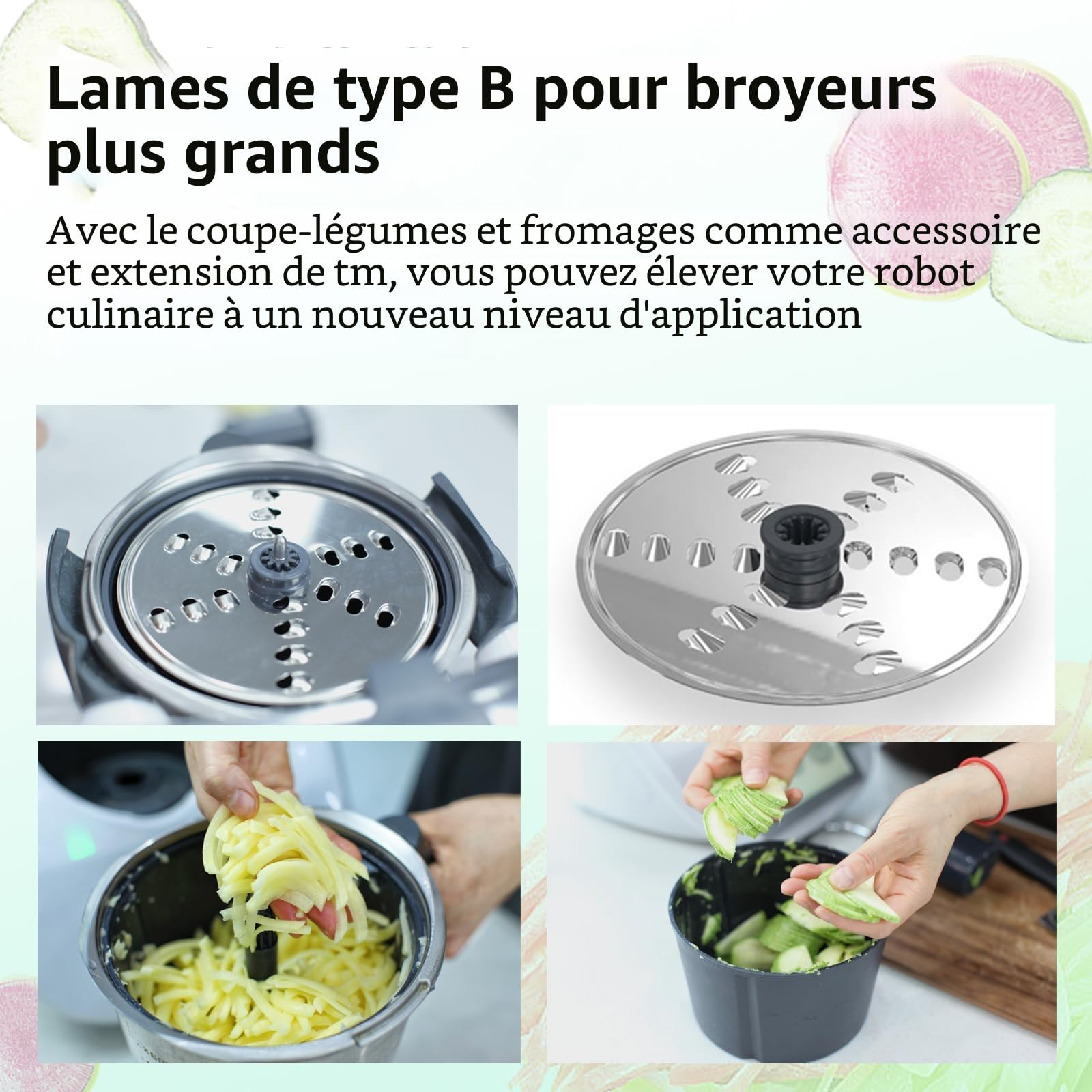 Machines de découpe de légumes et de fromages multifonctions pour mélange chaud, Thermomix accessoires de mélange chaud tm6 et tm5 accessoires pour broyeur de fromage