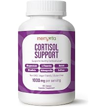 Cortisol Support Supplement for Women & Men | Ashwagandha, Magnesium Glycinate, L-Theanine & Rhodiola | Supports Healthy Cortisol Levels, Relaxation, Calm Mood & Mental Clarity | 120 Vegan Capsules