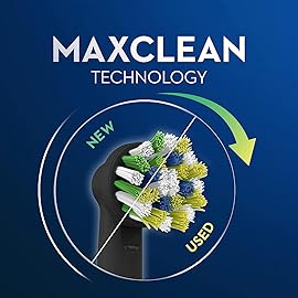 Oral-B Cross Action Replacement Brush Heads for an Oral-B Electric Toothbrush, Pack of 6, Black