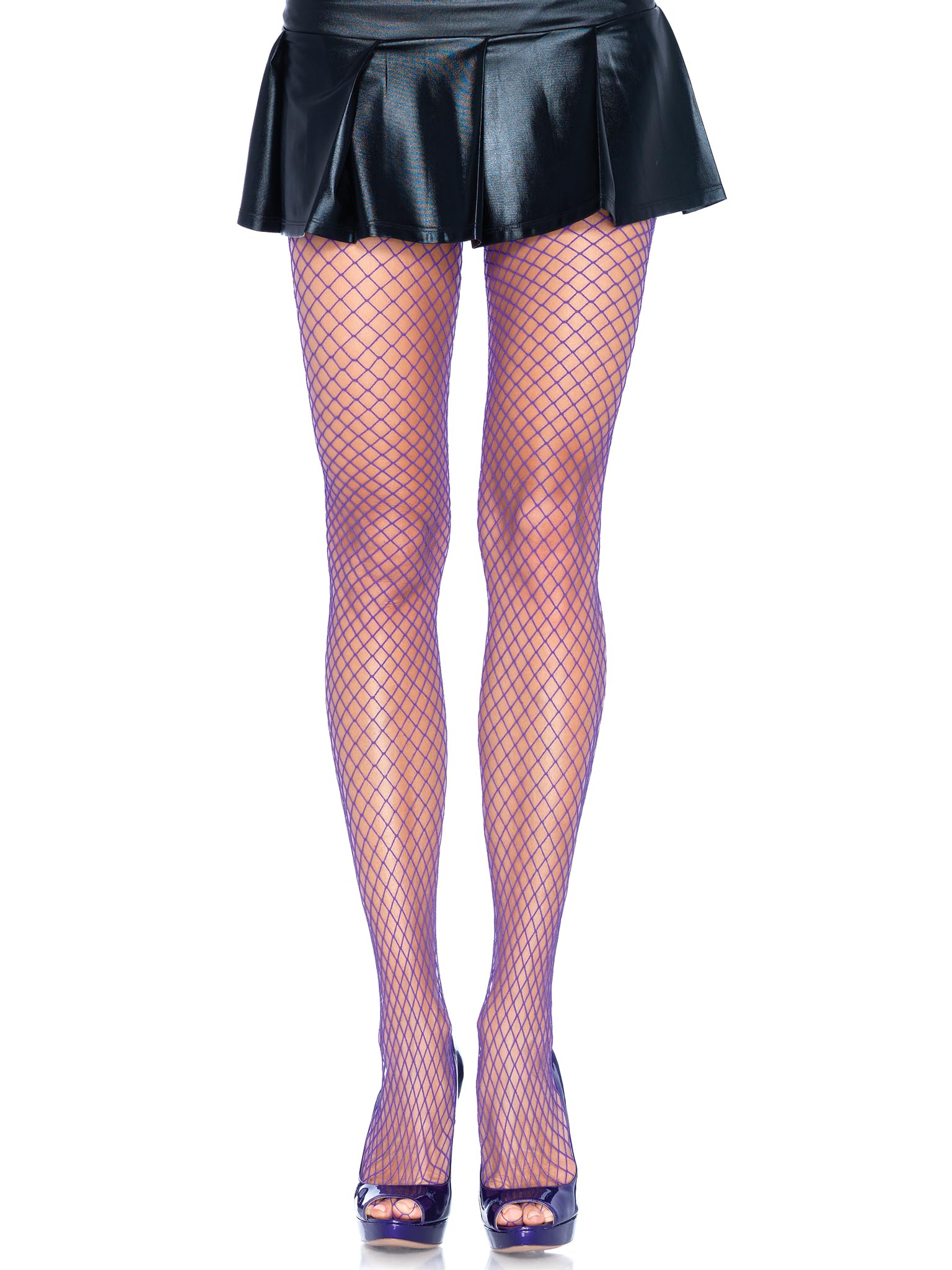 Leg Avenue Women's Fishnet Pantyhose, One Size, Purple