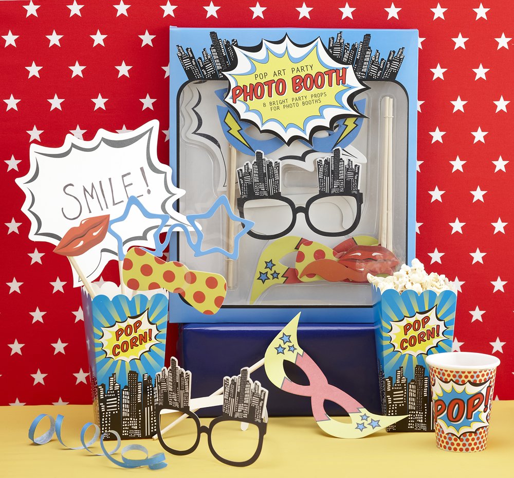 Photo Booth Props - Pop Art Superhero Party