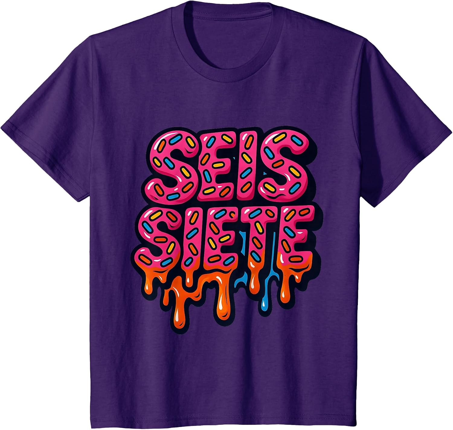 67 Six Seven SEIS Seven Spanish Brainrot Viral Meme T-Shirt