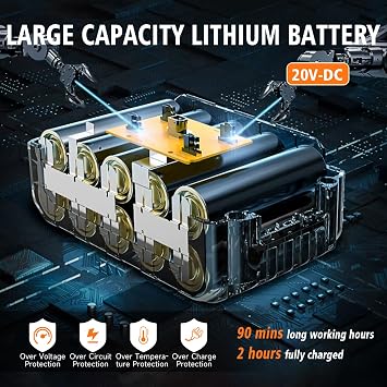 Cordless Vacuum Pump with Pressure Gauge, 3.5CFM 20V Lithium Battery DC Single Stage, 5Pa Ultimate Vacuum, 1/4HP Brushless Motor for Air Conditioner Refrigerant HVAC