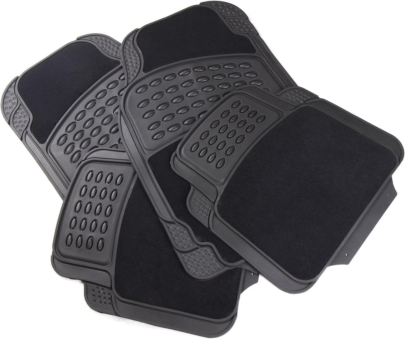 Adeco [FL0202 4Piece Car Vehicle Universal Floor Mats, All