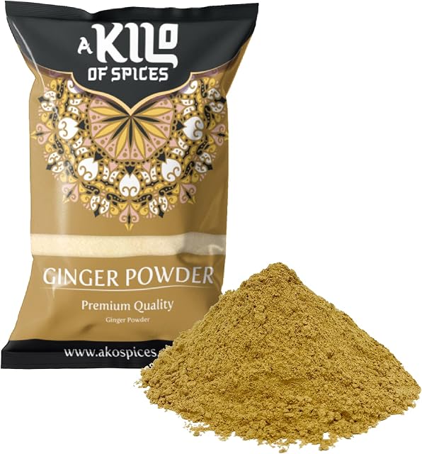 A Kilo of Spices | Ginger Powder 1 Kg, Ginger Powder obtained from Ground Ginger. Perfect Anti-inflammatory & antioxidant. Supports Healthy Digestion - Suitable for Tea and Smoothie