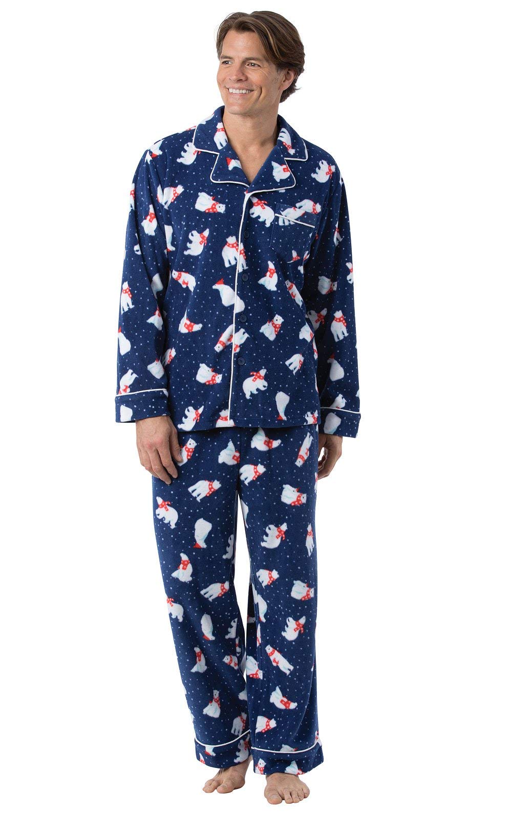 PajamaGram Pajamas Set for Men - Fleece Men Christmas Pajamas