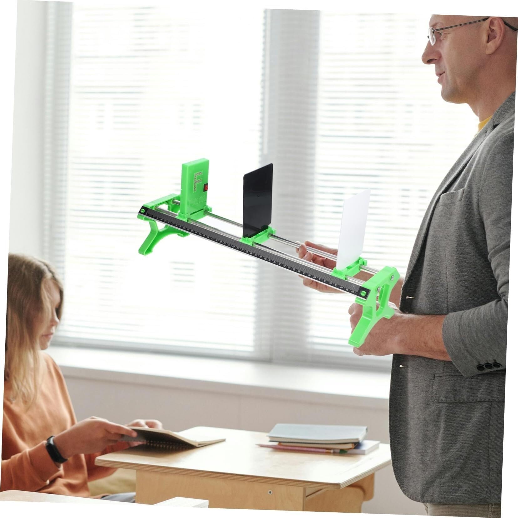 Optische Instrumente, Optik-Experimentierkasten, Lichtexperimentiergerät, Physikexperimentiergerät, Optik-Lernwerkzeug, Optisches Experimentiergerät, Optik-Lernkasten, ABS-Grün