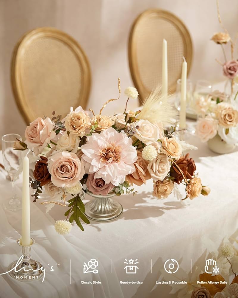 Amazon.com: Ling's moment Fake Flowers Box, Faux Artificial