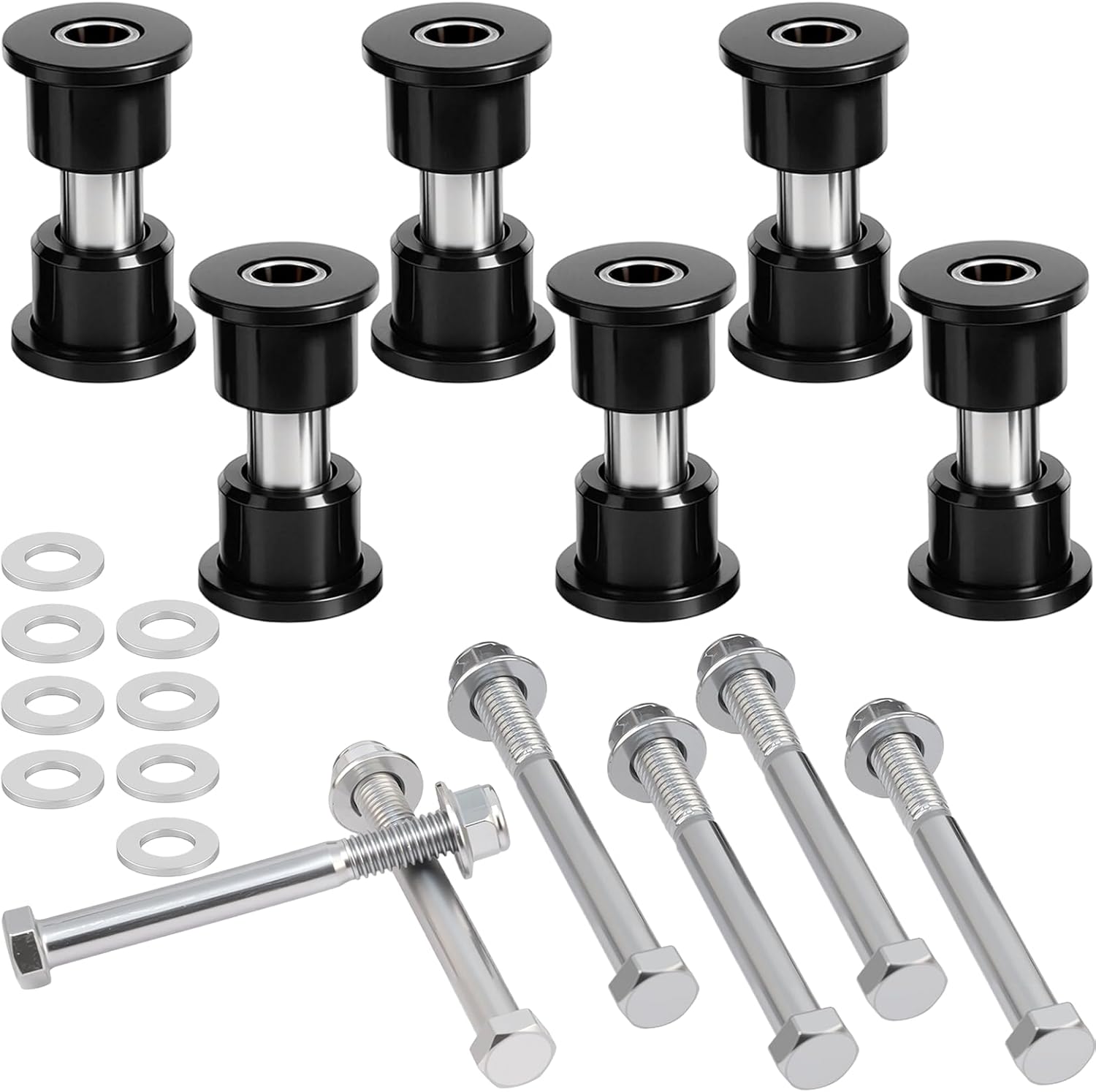 Leaf Spring Bushing Kit with Screw Nut for Ezgo TXT 1994-Up, and Medalist Gas/Electric, Golf Cart Rear Leaf Spring Polyurethane Bushing and Sleeves, OEM No. 70289G01 70291G02