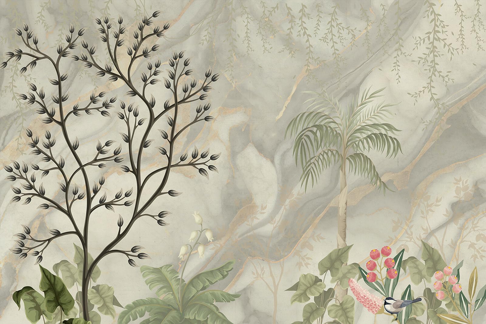 Papier peint panoramique Forêt Tropicale Lumalea pour grand mur