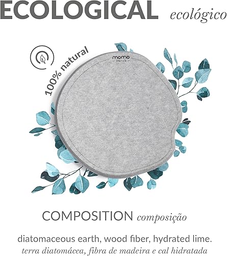 Miniatura 8 de Momo Lifestyle Posavasos para bebidas Drycup - Posavasos de piedra ultra absorbente, hecho de tierra de diatomeas, ideal para madera y mesa de café,