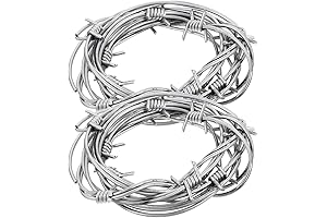 Halloween Fake Barbed Wire Garland 130 Feet 2 Rolls Plastic Razor Barbed...