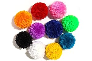 10 Pcs Large Yarn Pom Poms: Decorate Hats and Parties with our Made-to-Order Yarn Balls