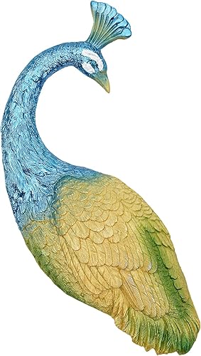 Miniatura 8 de Reloj de pared grande de pavo real, 8.26 pulgadas, metal 3D, personalidad creativa, arte moderno, reloj de pared de lujo, decoración de sala de estar