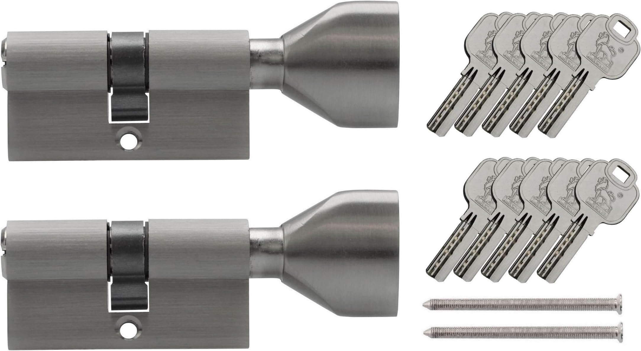 Cylindre de serrure à bouton Pro 70 mm 35-35 massif avec bouton Serrure