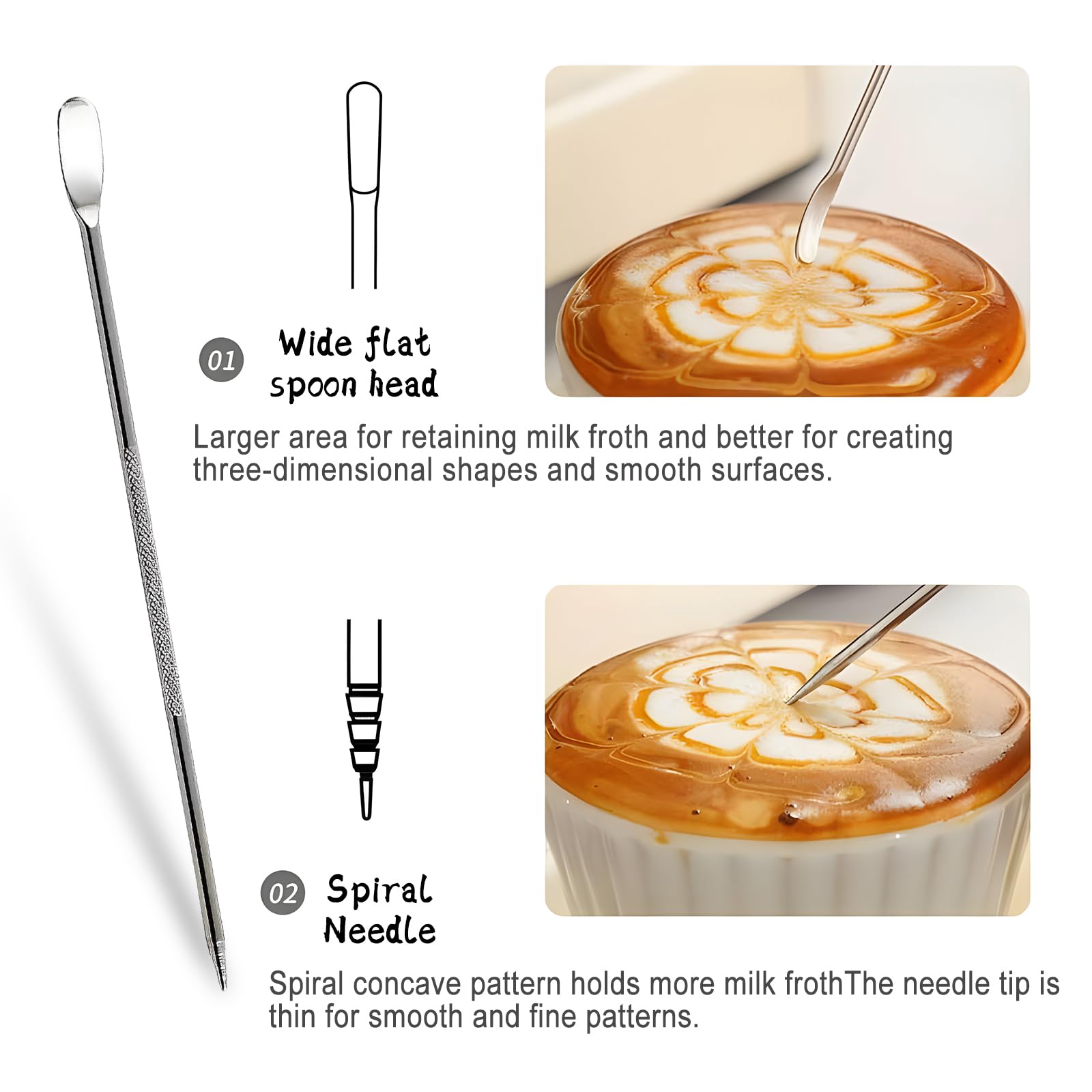 Milchkännchen Edelstahl,Milchkännchen mit Deckel Milchkanne mit Latte Art Pen Handheld Milchkanne Edelstahl Milch Pitcher Schaumbecher Milchschaum Kanne für Espresso Cappuccino Latte Barista