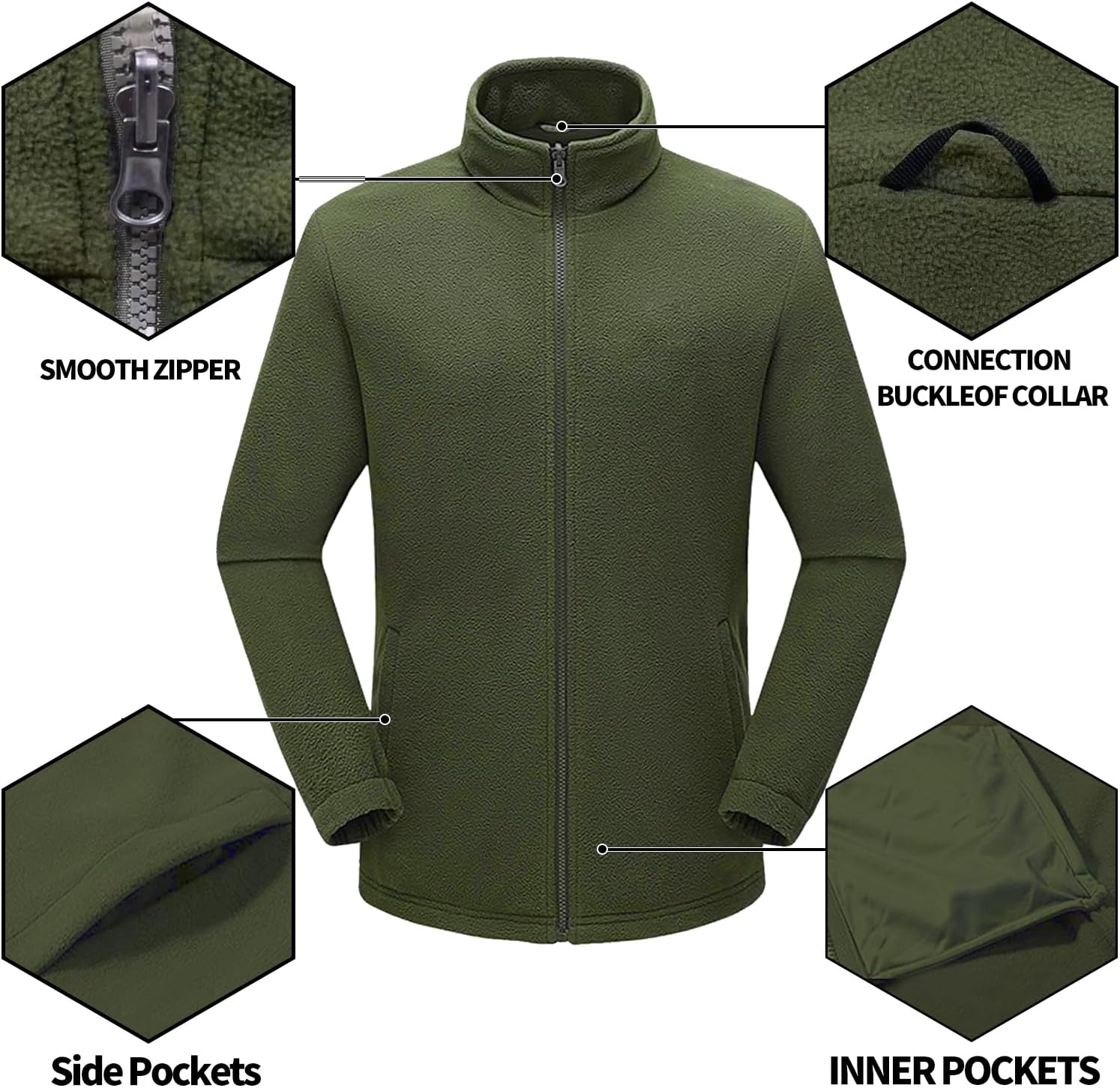 Mens Winter Skiing Jacket 3 in 1 Waterproof Warm Snow Fleece Lining Coat Hooded Windproof Jacket S-6XL - Image 5