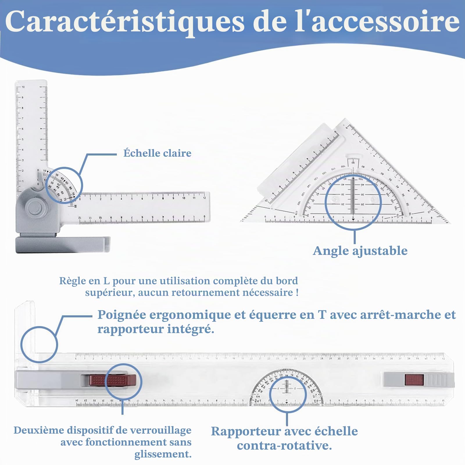 Planche à Dessin A3 avec Sac de Transport, Dessin Technique Multifonctionnel avec Mouvement Parallèle et Angle Réglable, Accessoires pour Architectes, Ingénieurs, Artistes, Étudiants